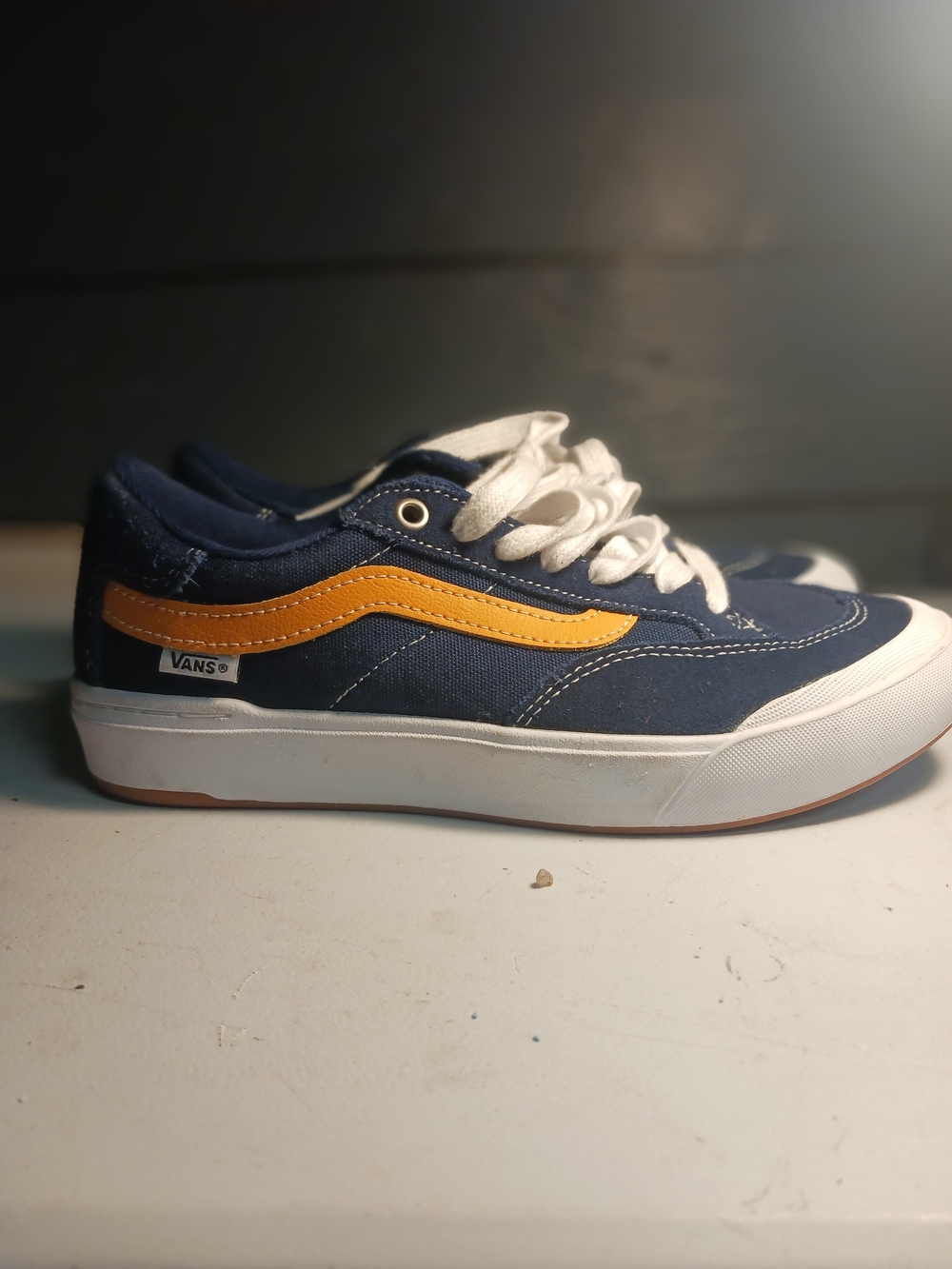 Vans Kids Navy & Yellow Skate Sneakers